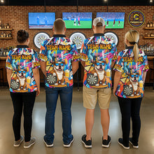 Load image into Gallery viewer, Funny Bulldog Colorful Graffiti Darts Shirt For Women Custom Darts Team Jersey Polo &amp; 1/4 Zip TDM6464
