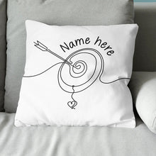 Load image into Gallery viewer, Personalized Archery Line Drawing White Pillow Best Archery Pillow Gifts TDM0869