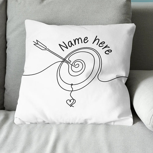 Personalized Archery Line Drawing White Pillow Best Archery Pillow Gifts TDM0869