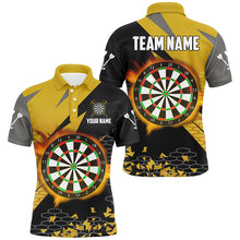 Load image into Gallery viewer, Personalized 3D Darts Board Men Polo &amp; Quarter-Zip Shirts Custom Yellow Darts Team Jerseys Attire TDM1741