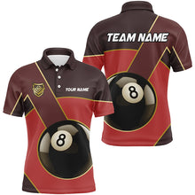 Load image into Gallery viewer, Best Custom 8 Ball Pool Billiard Jerseys For Men, Personalized Billiard Tournament Team Shirts |Red TDM2441