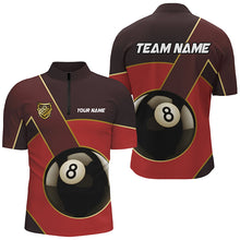 Load image into Gallery viewer, Best Custom 8 Ball Pool Billiard Jerseys For Men, Personalized Billiard Tournament Team Shirts |Red TDM2441