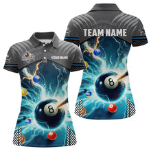 Load image into Gallery viewer, Personalized Striking Thunder Lightning Billiard Shirts For Women Custom Billiard Sport Jerseys TDM3156