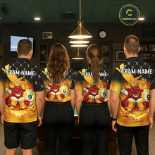 Load image into Gallery viewer, Funny Bull And Beer 8 Ball 9 Ball Billiard Shirt For Men Custom Billiard Team Jersey Polo, 1/4 Zip TDM5646