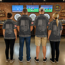 Load image into Gallery viewer, Personalized Retro Camo US Flag Darts Shirt For Men, Patriotic Darts Team Jersey Polo &amp; 1/4 Zip TDM6260