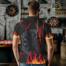 Load image into Gallery viewer, Red Black Dragon Dartboards Custom Flame Dart Shirts For Men, Dart Team Jerseys NYN0081