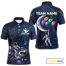 Load image into Gallery viewer, Custom Astronaut Galaxy Funny Bowling Jersey For Men, Bowling Polo &amp; Quarter Zip Team Shirts TDM6273