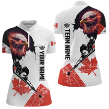Load image into Gallery viewer, Personalized Eagle Canada Flag Billiard Player Shirts For Women Custom Patriotic Billiard Jerseys TDM1965