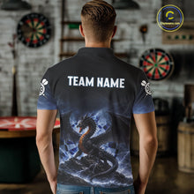Load image into Gallery viewer, Lightning Dragon Darts Shirt With Pocket Option For Men, Dart Jersey |Blue TDM6029
