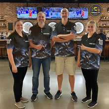 Load image into Gallery viewer, Lightning Dragon Darts Shirt With Pocket Option For Men, Dart Jersey |Blue TDM6029