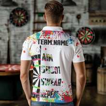 Load image into Gallery viewer, Funny Dartboards Colorful Paint Aim Shoot Swear Repeat Darts Shirt For Men Custom Darts Team Jersey TDM1585