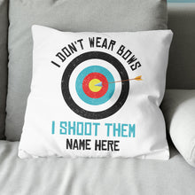 Load image into Gallery viewer, Personalized Archery Throw Pillows, Funny Saying Archery Pillows Gifts TDM0888