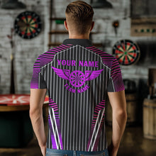 Load image into Gallery viewer, Neon Pink Dartboard Pulse Heartbeat Custom Men Dart Shirts, Funny Wings Cool Dart Team Jerseys TDM3525