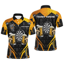 Load image into Gallery viewer, Funny Dartboard And Beer Custom Darts Shirts For Men, Best Drinking Darts Team Jerseys |Black TDM2187