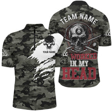 Load image into Gallery viewer, Billiard Skull It Worked In My Head Custom Camo Men Billiard Shirts, Funny Saying Shirt Billiard Jerseys TDM2705