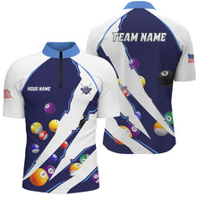 Load image into Gallery viewer, Personalized Billiard Balls Sport Jerseys For Men, Billiard Team Shirts, Pool Jerseys Uniform |Blue TDM2711