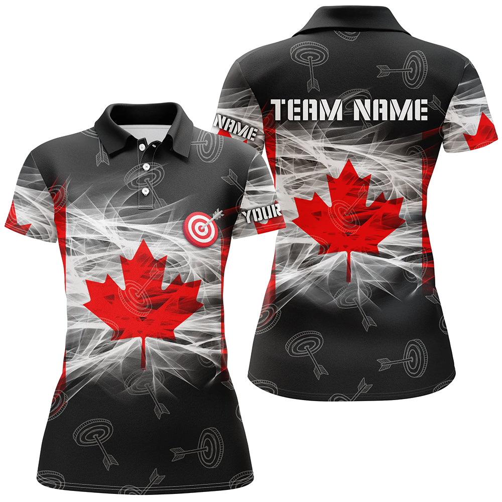 Personalized Archery Canada Flag Polo Shirts For Women Custom Canadian ChipteeAmz