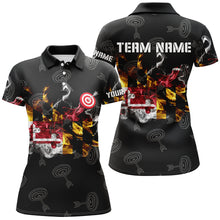 Load image into Gallery viewer, Personalized Maryland Flag Smoke Archery Shirts For Women Custom Patriotic Archery Team Jerseys TDM1801