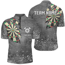 Load image into Gallery viewer, Custom Grunge Grey Darts Board Shirts For Men, Personalized Darts Shirts Design Best Darts Jerseys TDM1996