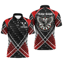 Load image into Gallery viewer, Darts Eagle Arrow Pattern Custom Polo &amp; Quarter-Zip Shirts For Men, Darts Team Jerseys Apparel |Red TDM2202