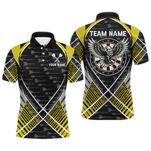 Load image into Gallery viewer, Darts Eagle Arrow Pattern Custom Polo &amp; Quarter-Zip Shirts For Men Best Darts Team Jerseys |Yellow TDM2203