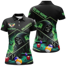 Load image into Gallery viewer, Funny Green Death Skeleton Play Pool Custom 3D Printed Billiard Shirts For Women Billiard Jerseys TDM2967