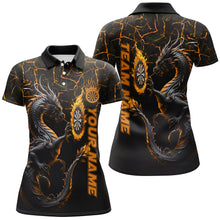 Load image into Gallery viewer, Personalized Orange Big Dragon 3D Printed Darts Shirts For Women Custom Team League Darts Jerseys TDM2208