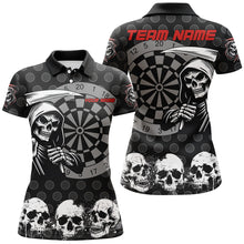 Load image into Gallery viewer, Personalized Death Skull Darts Shirts For Women Custom Grunge Skull Darts Team Jerseys TDM2482