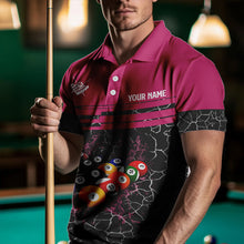 Load image into Gallery viewer, Personalized Pink Pool Balls Crack Pattern Men Billiard Shirts Custom Billiard Jerseys For Team TDM3420