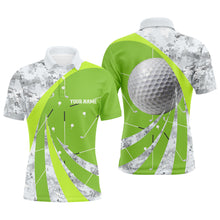 Load image into Gallery viewer, Mens Golf Polo Shirts Custom Green Golf Clubs Pattern, Personalized Golf Gifts For The Golfers TDM1818