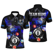 Load image into Gallery viewer, Personalized Billiard Balls Break Glass Pool Jersey For Men, Abstract Billiard Team Shirts | Purple TDM2490