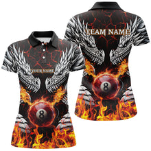 Load image into Gallery viewer, Personalized Twin Dragons Fire Flame 8 Ball Pool Women Billiard Shirts Team League Billiard Jerseys TDM3230