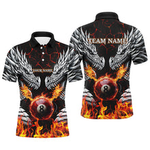 Load image into Gallery viewer, Personalized Twin Dragons Fire Flame 8 Ball Pool Men Billiard Shirts Team League Billiard Jerseys TDM3230