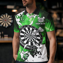 Load image into Gallery viewer, Lightning Grunge Dartboard Custom 3D Printed Darts Shirts For Men, Darts Team Jerseys |Green TDM3723