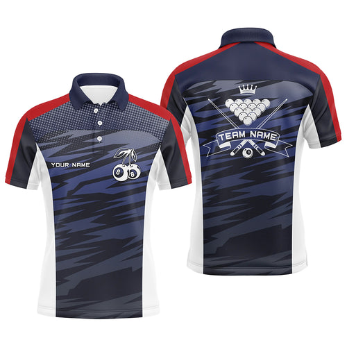 Personalized 8 Ball Pool Polo Shirts For Men Custom Billiards Tee Shirts Jerseys For Player TDM0573
