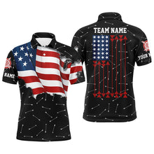 Load image into Gallery viewer, Personalized Patriotic USA Flag Archery Men Polo &amp; Quarter-Zip Shirts Archery Team Uniform Shirts TDM1618