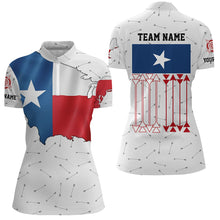 Load image into Gallery viewer, Personalized Patriotic Texas Flag Archery Women Polo &amp; Quarter-Zip Shirts Archery Team Uniform Shirts TDM1619