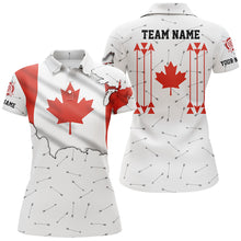 Load image into Gallery viewer, Personalized Patriotic Canada Flag Archery Women Polo &amp; Quarter-Zip Shirt Archery Team Uniform Shirts TDM1620