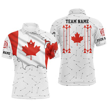 Load image into Gallery viewer, Personalized Patriotic Canada Flag Archery Men Polo &amp; Quarter-Zip Shirt Archery Team Uniform Shirts TDM1620