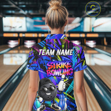 Load image into Gallery viewer, Funny Colorful Graffiti Pattern Bowling Shirts For Women Custom Bowling Team Jersey Polo &amp; 1/4 Zip TDM6528