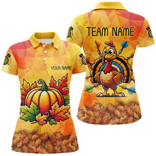 Load image into Gallery viewer, Personalized Autumn Pumpkin Thanksgiving Dart Shirts For Women, Funny Turkey Dart Jerseys Dart Gifts TDM2757