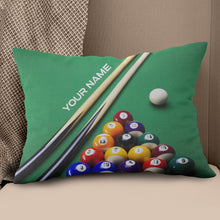 Load image into Gallery viewer, Personalized 3D Billiard Balls Green Pillow, Best Custom Pillow Gifts TDM0741