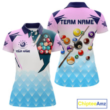 Load image into Gallery viewer, Personalized Colorful Billiard Shirt For Women Custom 8 Ball Pool Team Jersey Polo &amp; 1/4 Zip TDM5471