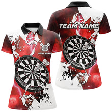 Load image into Gallery viewer, Lightning Grunge Dartboard Custom 3D Printed Darts Shirts For Women, Darts Team Jerseys |Red TDM2257