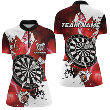 Load image into Gallery viewer, Lightning Grunge Dartboard Custom 3D Printed Darts Shirts For Women, Darts Team Jerseys |Red TDM2257
