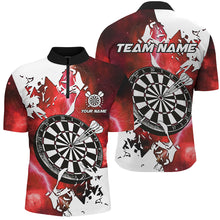 Load image into Gallery viewer, Lightning Grunge Dartboard Custom 3D Printed Darts Shirts For Men, Darts Team Jerseys |Red TDM2257