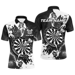 Lightning Grunge Dartboard Custom 3D Printed Darts Shirts For Men, Darts Team Jerseys |Black TDM2258