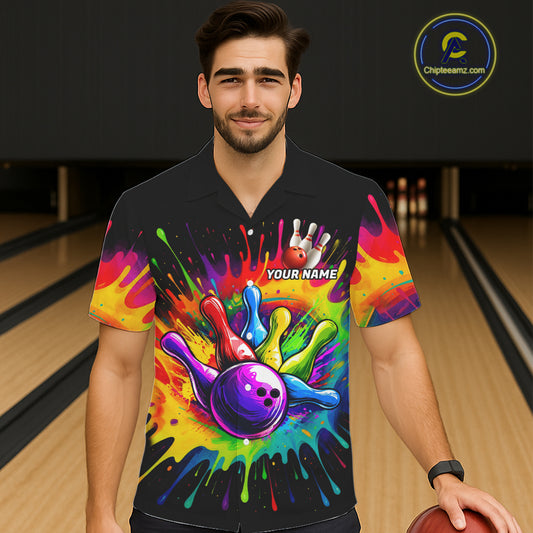 Colorful Bowling Jerseys Custom Bowling Hawaiian Shirts For Men And Women, Personalized Bowling Gift TDM7558