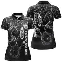 Load image into Gallery viewer, Personalized Black White Big Dragon 3D Printed Dart Shirts For Women Custom Team League Darts Jerseys TDM3007