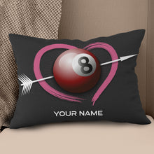 Load image into Gallery viewer, Personalized Ball 8 And Heart Billiard Pillow, Best Custom Cute Pillow TDM0750